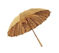 ThreeH Long Umbrella with 14 Ribs 210T Oversized Canopy Large Stick Windproof Umbrella for Golf Travel Business with Solid Wooden Handle,Yellow