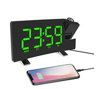 ThreeH Projection Alarm Clock FM Radio LED Screen Digital Clock Snooze