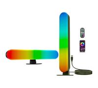 ThreeH Smart LED Light Bars Double LED Ambient Lamps APP and Remote Control USB Powered Colors Music Sync Timer Setting for PC Room Gaming TV Backlight