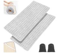 Threehoney 2 Pack Camping Mattress Pad Cot Pad Quilted Single Small Portable Roll up Sleep Topper with Storage Bag, Waterproof and Non-Slip Bottom for Camp Cot Rv Bunk Narrow Twin Beds, 75 x 30 Inch