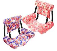 Threehoney 2 Pack Large Pool Chair Floats Adult Inflatable Pool Lounge Chair Summer Pattern Water Floating Chair Adjustable Pool Float Hammock for Swimming Pool Beach Party Game (Stylish Flower)