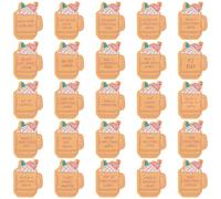 Threehoney 25 Pcs Christmas Advent Countdown Wooden Tokens Set Cocoa Cup Advent Calendar Countdown Activity Gifts for Family Friends Christmas to Do List and Bucket List Activities