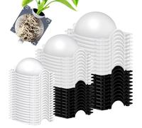 Threehoney 30 Pcs Air Layering Propagation Kit Reusable Half Black Half Transparent Grafting Ball Air Layering Pods Propagation Box Plant Rooting Grafting Box for Plants, Large, Medium, Small