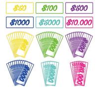Threehoney 50 Pcs Cash Stuffing Placeholder for Envelopes Binder Pocket Cash Stuffing Placeholder Place Holder for 100 Envelopes Money Saving Challenge(Classic)