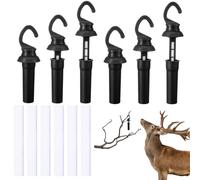 Threehoney 6 Pcs Leak Proof Drop Wick with Replacement Felts Air Tight Scent Dispenser with Rain Protection Easy to Use for Hunting (Black)
