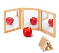 Threehoney Montessori Mirror Reggio Emilia Classroom Materials Early Education Foldable Safe Acrylic 3 Panels Unbreakable Mirror for Kindergarten Daycare Home School Preschool Infant Coordination