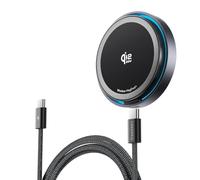 THREEKEY Qi2 Certified 25W Magnetic Wireless Charging Pad with Cooling Fan, Compatible with iPhone 17/16/15 Series, 5ft Cable (Adapter Not Included)