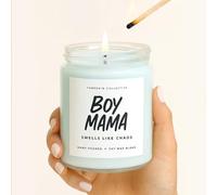 ThreeKin Scented Candles for Boy Mama, Natural Soy Wax Candles for Home, Relaxing Aromatherapy for Moms, Essential Oil Lavender Scent, Long Lasting Candle Burns for 65 Hours