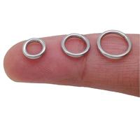 THREENEST 300PCS 8mm 10mm 12mm, 14 Gauge 1.5mm Thick Stainless Steel Jump Rings, Closed Unsoldered Split Round Metal Rings for Necklace Bracelet Earring Keychains Jewelry Making