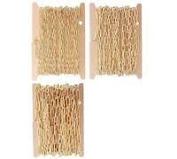 THREENEST 49-Feet Mix Size Width 2.5mm 3mm 4mm Stainless Steel Paperclip Chains, 18K Real Gold Plated, Soldered Cable Long Craft Chain for Necklace Bracelet Earring Jewelry Making (Mix 3 Size-15M)