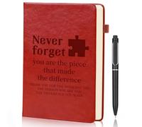 Threepacers Appreciation Gifts for Mentor Teacher Nurse Coworker,Never Forget You Are the Piece That Made the Difference,A5 Size (5.7'' x 8.3'') 200 Pages 100GSM Thick Paper(Brown)