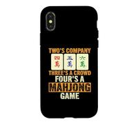 Threes A Crowd Fours A Mahjong Game Funny Mahjong Player Case for iPhone X/XS