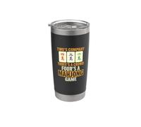 Threes A Crowd Fours A Mahjong Game Funny Mahjong Player Stainless Steel Insulated Tumbler
