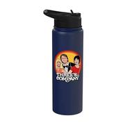 Three's Company Roommates Comic Book Illustration Retro Stainless Steel Insulated Water Bottle