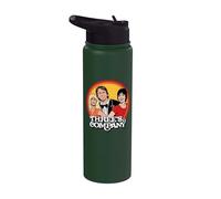 Three's Company Roommates Comic Book Illustration Retro Stainless Steel Insulated Water Bottle