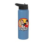 Three's Company Roommates Comic Book Illustration Retro Stainless Steel Insulated Water Bottle