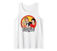 Three's Company Roommates Comic Book Illustration Retro Tank Top