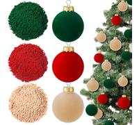 Threlaco 3 oz Christmas Flocking Powder Snow Flock Velvet Powder Flocked Fibers Ornament for DIY Christmas Ball Wreath Decorations Crafts(Dark Green, Wine Red, White)