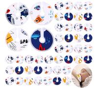 Threlaco 48 Pcs G Tube Button Covers Tube Holder Feeding Tube Abdominal Reusable Accessories Peg Tube Soft Absorbent Breast Feeding Pads Breastfeeding Support Nursing Care Stay Dry(Universe)