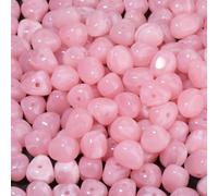 THRELE 160 Pcs Chunky Acrylic Triangle Beads 14x12x10.5mm Large, Rose Quartz-Like 3D Loose Beads for Jewelry Making, Bohemian Statement Necklace Bracelet DIY Crafts.