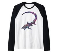 Thresher Shark Long Tail Deep Sea Hunter Raglan Baseball Tee