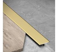 Threshold Bar T-Shaped Door Transition Strip，Tile Floor Gap Covering Junction Strips, Edge Trim Carpet, Waterproof and Easy to Clean(Gold)