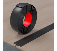 Threshold Edging Trim W:4,5,7.6cm Self Adhesive Floor Transition Strip for Bridging Gaps Between Floors Or Wood and Tiles Vinyl Flexible Flooring Cover Strips(Black,100 * 5cm)