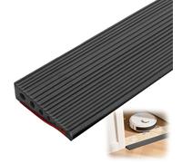 Threshold Ramp 100 x 10 x 2.5 cm, Non-Slip Surface, Rubber Ramp Threshold Ramp for Wheelchair, Pram, Walker or E-Scooter (Black, 2.5)