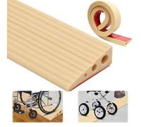 Threshold ramp, 100 x 6.5 x 2.5 cm, Door Threshold Slope, PVC Wheelchair Ramp, Non-Slip Surface, Rubber Ramp, Threshold Ramp for Wheelchair, Pram, Walker or E-Scooter (Brown