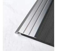 Threshold Ramp 90cm/3ft Aluminum Floor Transition Strips Carpet & Floor Edging Trim Strip Gold/Silver/Black/Gray for Laminate Carpet, Floor, Tile(Silver,1pcs 90cm/3ft)