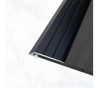 Threshold Ramp 90cm/3ft Aluminum Floor Transition Strips Carpet & Floor Edging Trim Strip Gold/Silver/Black/Gray for Laminate Carpet, Floor, Tile(Black,1pcs 90cm/3ft)