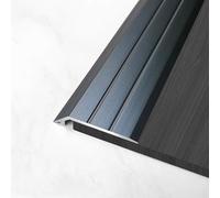 Threshold Ramp 90cm/3ft Aluminum Floor Transition Strips Carpet & Floor Edging Trim Strip Gold/Silver/Black/Gray for Laminate Carpet, Floor, Tile(Dark Gray,1pcs 90cm/3ft)