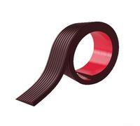 Threshold ramp for doorways with rubber construction and self backing, suitable for wheelchairs, scooters, and strollers to facilitate smooth crossing (Dark brown 1m)
