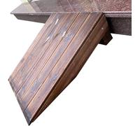 Threshold Ramp, Heavy Duty Threshold Curb Ramp, Brown Wood Outdoor Wheelchair Ramp 3.9/7/7.8/9.8 Inch Rise, Multi Purpose Slope for Driveway Scooter(60x25x80cm/23x9.8x31in)