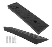 Threshold Ramp Loading Use Plastic Black 2pcs for Cars and Wheelchairs
