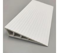 Threshold Ramp, Self-Adhesive Non-Slip Rubber Wheelchair Ramp, Cuttable Transition Strip for Floor Tile Threshold Doorway Bathroom Mobility Scooters Stairs Cars (White, 100×8×2 cm)