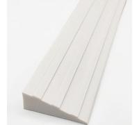 Threshold Ramp, Self-Adhesive Non-Slip Rubber Wheelchair Ramp, Cuttable Transition Strip for Floor Tile Threshold Doorway Bathroom Mobility Scooters Stairs Cars (White, 100×3×1 cm)