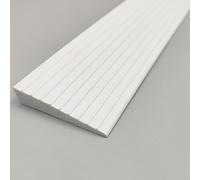 Threshold Ramp, Self-Adhesive Non-Slip Rubber Wheelchair Ramp, Cuttable Transition Strip for Floor Tile Threshold Doorway Bathroom Mobility Scooters Stairs Cars (White, 100×5×1cm)