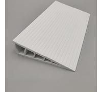 Threshold Ramp, Self-Adhesive Non-Slip Rubber Wheelchair Ramp, Cuttable Transition Strip for Floor Tile Threshold Doorway Bathroom Mobility Scooters Stairs Cars (White, 100×10×2.5 cm)