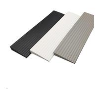 Threshold Ramps for Doorways, Non-Slip Wheelchair Ramp, Bendable Sweeping Robot Portable Curb Ramp, Cuttable Rubber Door Ramp for Steps Bathroom (black, 6x1.5cm/2.3x0.6in, length60cm/23.6in)