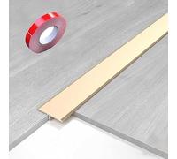 Threshold Strip, Aluminum T Transition Profile, Length 50 55 60 65 70 75 80 95 110 150cm Floor Profile Bar for Carpet, Tiles and Laminate Slats(Gold,2x145cm)