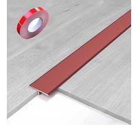 Threshold Strip, Aluminum T Transition Profile, Length 50 55 60 65 70 75 80 95 110 150cm Floor Profile Bar for Carpet, Tiles and Laminate Slats(Brown,2x145cm)