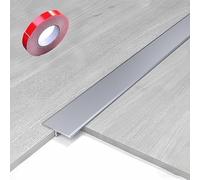 Threshold Strip, Aluminum T Transition Profile, Length 50 55 60 65 70 75 80 95 110 150cm Floor Profile Bar for Carpet, Tiles and Laminate Slats(Grey,2x145cm)