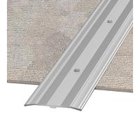 Threshold Strip Carpet Edging Trim Transition Strip - 6cm Wide Aluminum Floor Seam Cover for Uneven Surfaces(Silver,100cm)