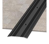 Threshold Strip Carpet Edging Trim Transition Strip - 6cm Wide Aluminum Floor Seam Cover for Uneven Surfaces(Black,130cm)