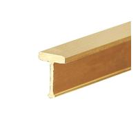 Threshold Strip Solid Brushed Brass Floor Transition Strip, Cuttable T Molding Edge Trim for Doorway, Wood/Laminate Flogap Connecting Bar/W5*H7Mm(0.19"*0.27")