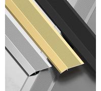 Threshold Strip with, Doorway Edge Trim, Aluminum Floor Transition Strip, Threshold Ramps for Doorways, for Tile Hardwood Laminate Vinyl Concrete(Iron Grey)