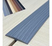 Threshold Strips For Doorways Self Adhesive For Uneven Floors, Carpet To Tile Transition Strip, Tile To Carpet Reducer, Vinyl Flooring Laminate Transition Cover Edge Trim Gap(Gray wood,5cm*100cm)
