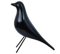 ThriBartLive Modern Home Decor Birds Figurine，Mid Century Walnut Wood Dove,Home Office Decor Pigeon Gifts (Wood Black)
