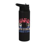 Thrift Shopper Outta My Way I´m Going Thrift Store Stainless Steel Insulated Water Bottle